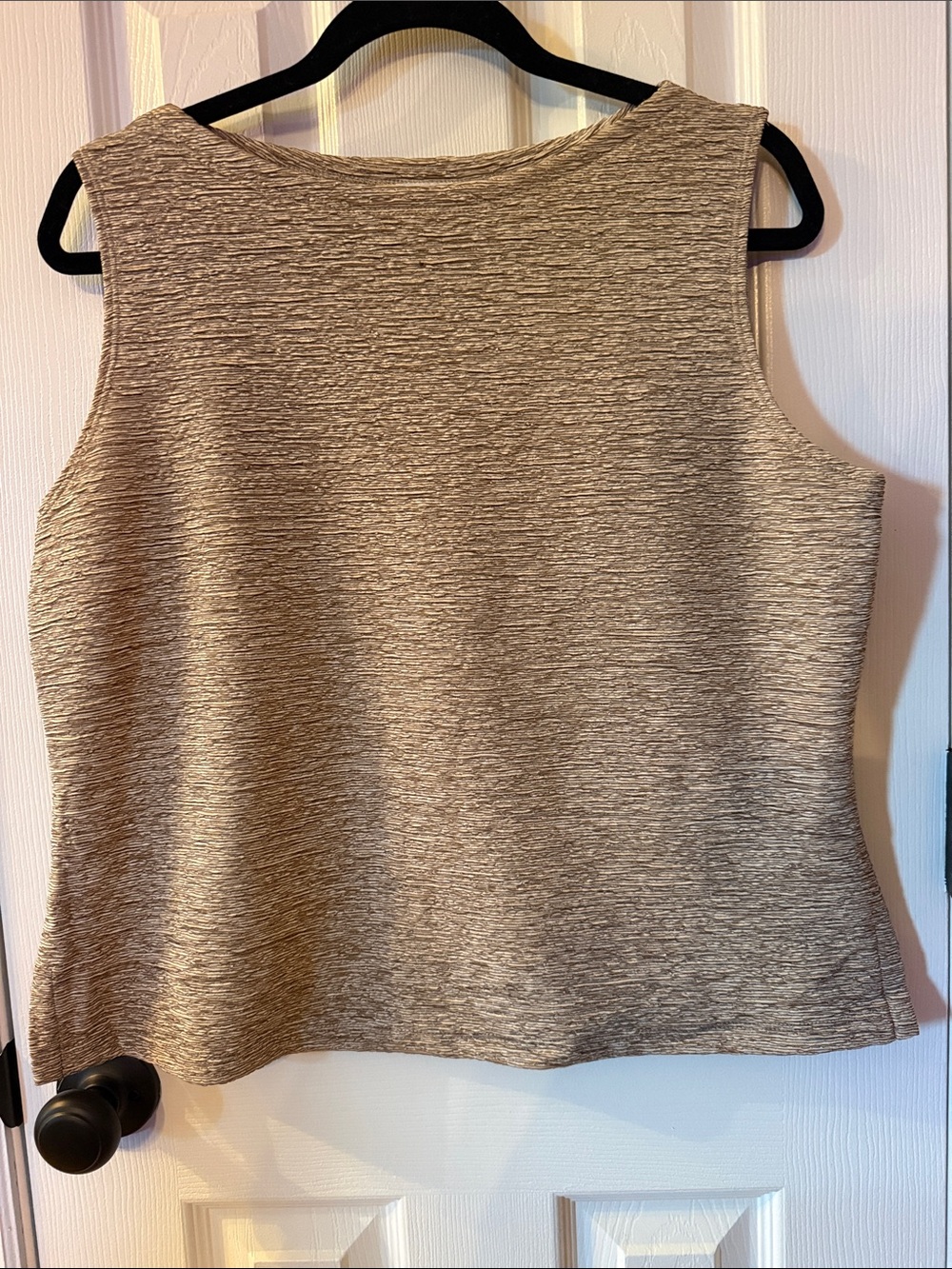 I.N. Studio Sleeveless Textured Knit Tank Top - Taupe